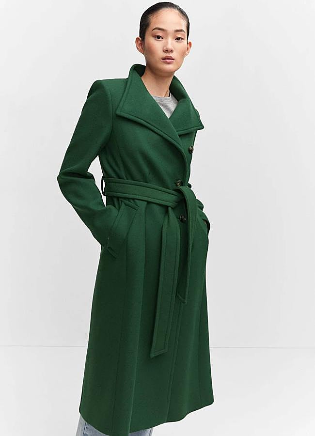 Imagen - Abrigo de lana con cinturón de Mango