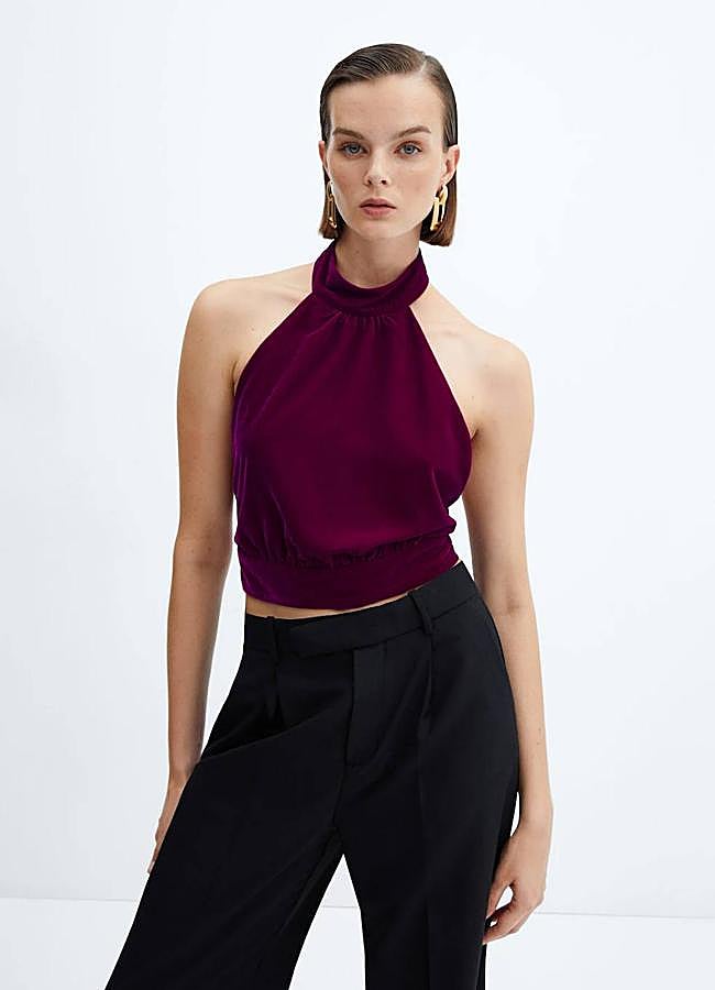 Imagen - Top halter en terciopelo
