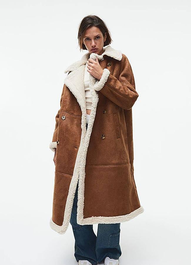 Imagen - Abrigo con forro de borreguillo oversize