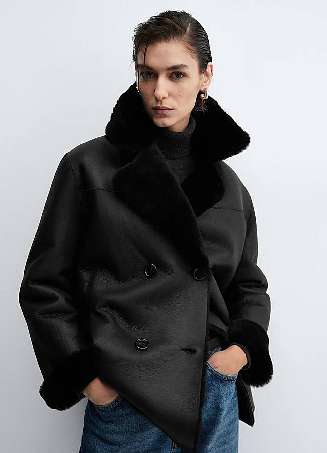 Imagen - Abrigo con forro de borreguillo biker