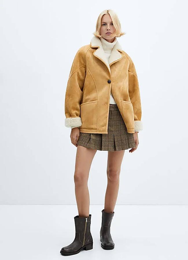 Imagen - Abrigo con forro de borreguillo y ante