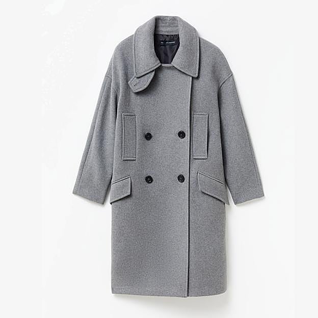 Imagen principal - Abrigo de paño gris de Sfera. (89,99 euros).