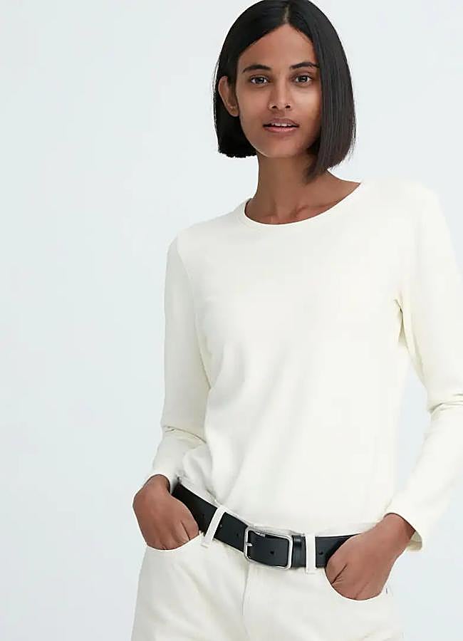 Imagen - Camiseta térmica con cuello redondo de Uniqlo. Foto: Uniqlo.