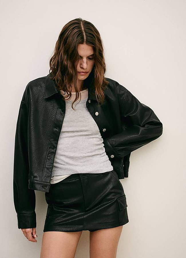 Imagen - Chaqueta efecto cuero tipo sobrecamisa