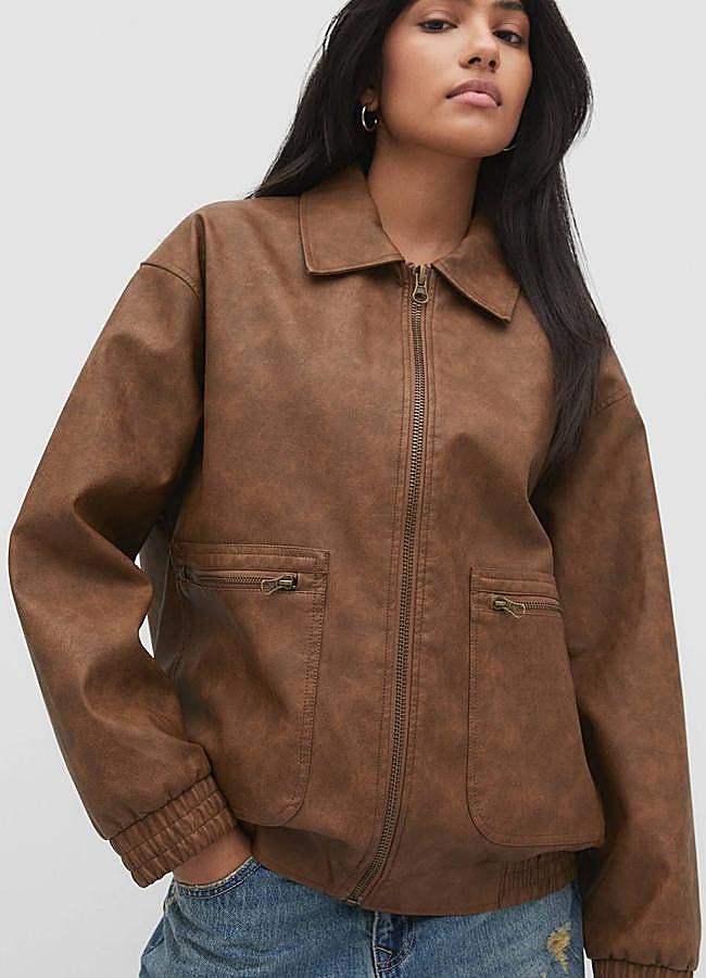 Imagen - Chaqueta efecto cuero vintage