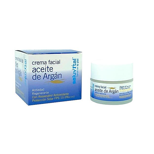 Crema Facial con Aceite de Argán y SPF15