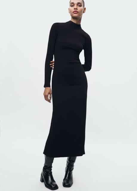 Imagen - Vestido negro de Zara (59,99 euros)