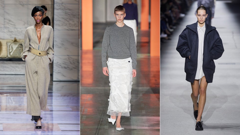 Zapatos de cordones de Armani, bailarinas de Prada y mocasines de Tod's.