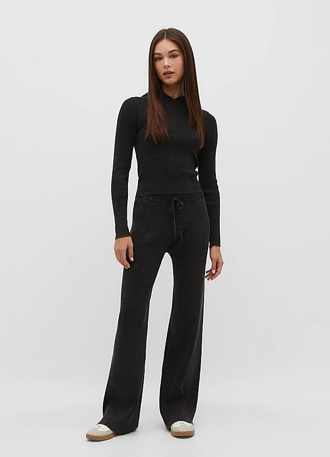 Imagen - Pantalones calentitos de punto wide leg