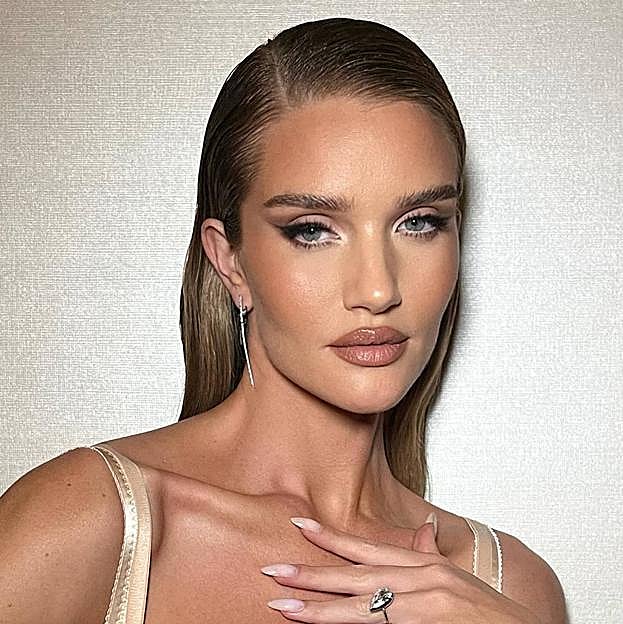 Rosie Huntington-Whiteley con peinado wet