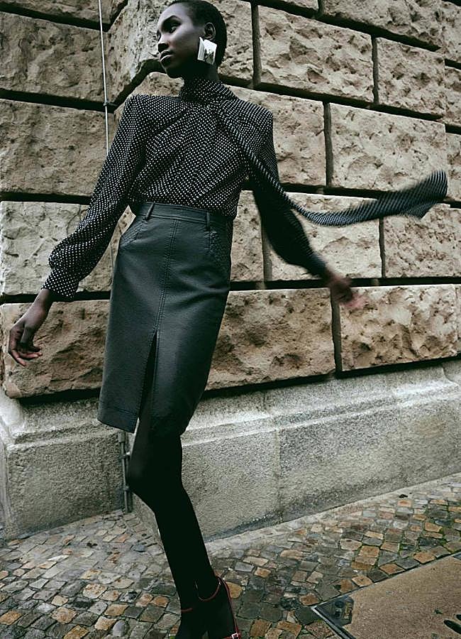 Imagen - Falda lápiz efecto piel