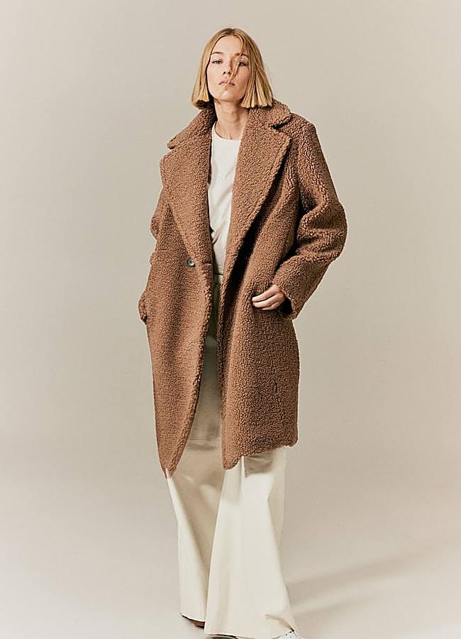 Imagen - Abrigo camel de borreguillo