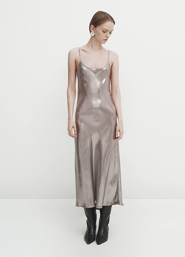 Imagen - Vestido lencero plateado