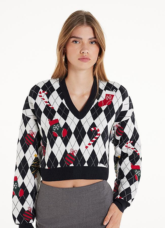 Imagen - Jersey con estampado de rombos de Tezenis, 25,99 euros.