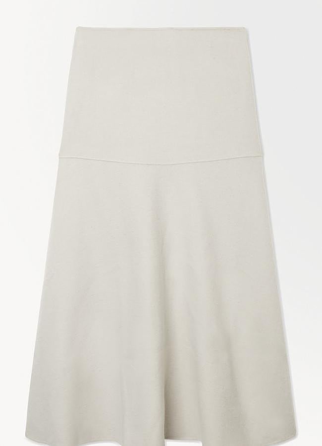 Imagen - Falda blanca de lana de COS, 195 euros.