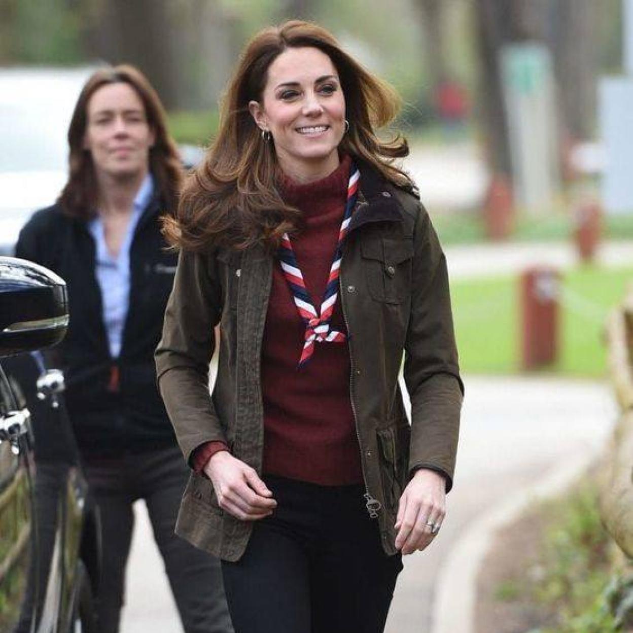 Kate Middleton con parka encerada