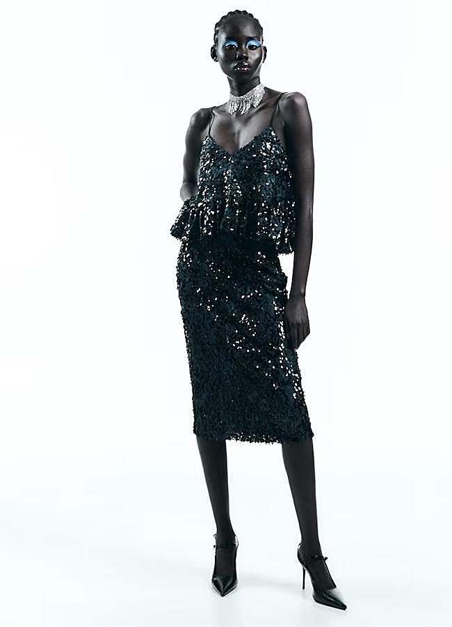 Imagen - Falda lentejuela midi de Sfera, 39,99 euros.