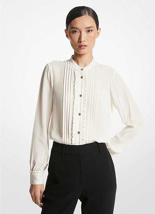 Imagen - Blusa plisada blanca de Michael Kors, 250 euros.