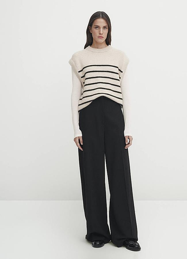 Imagen - Chaleco de punto con estampado de rayas