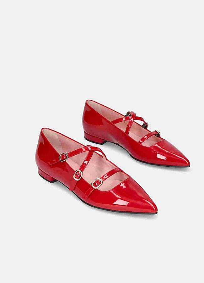 Imagen - Merceditas rojas acharoladas