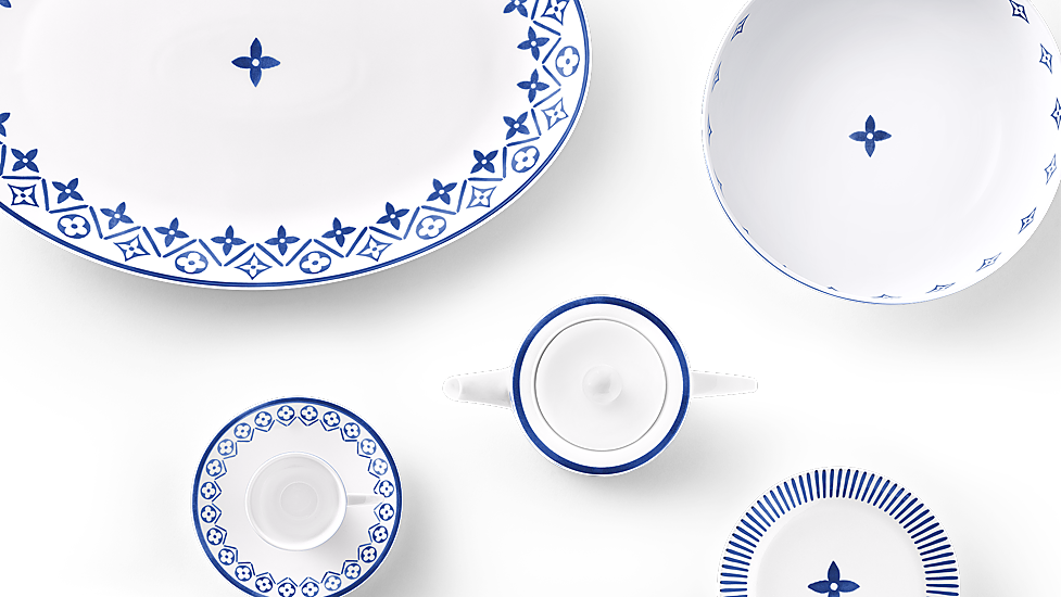 Vajilla de Louis Vuitton.