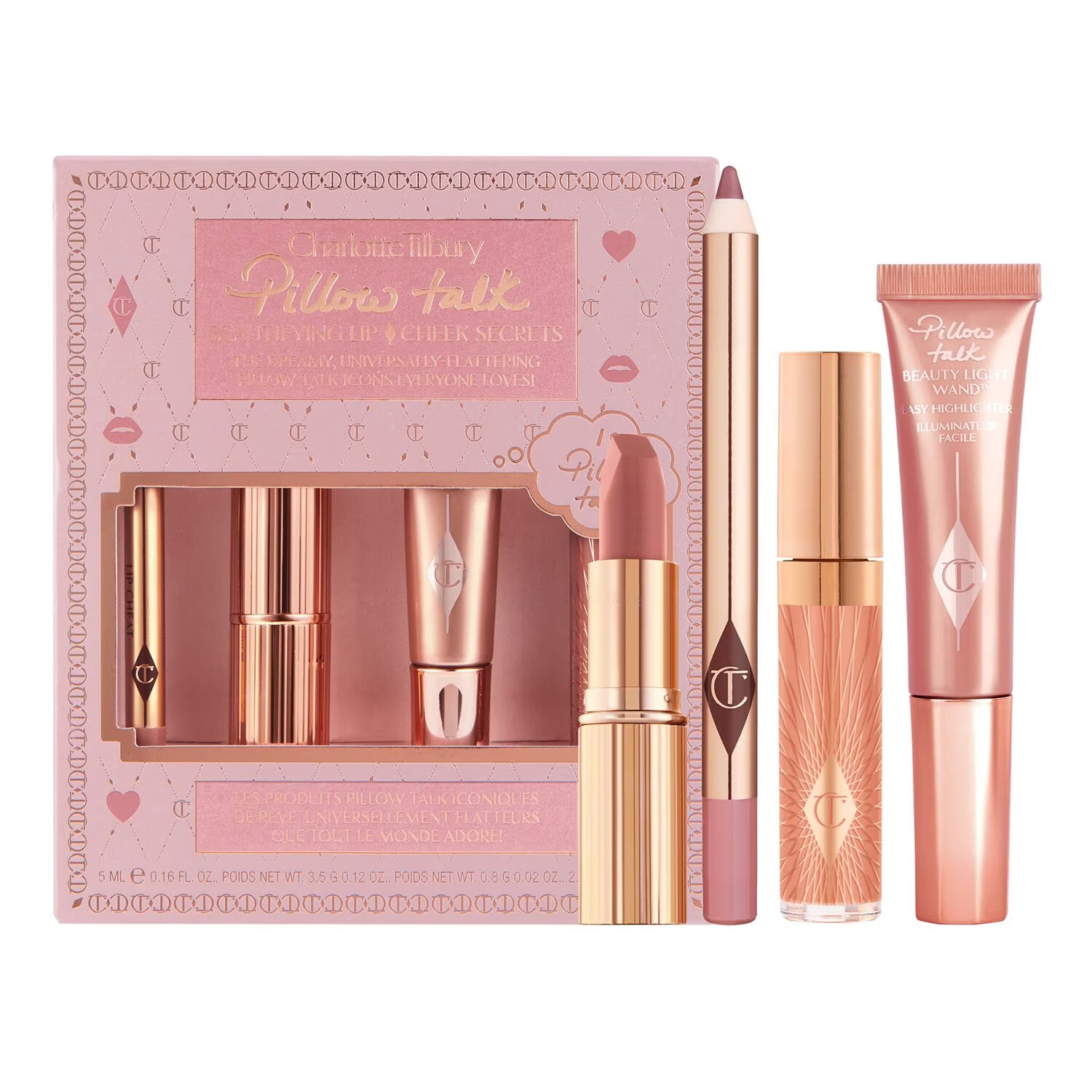 Estuche de maquillaje Pillow Talk Beautifying Lip and Cheek Secrets de Charlotte Tilbury.