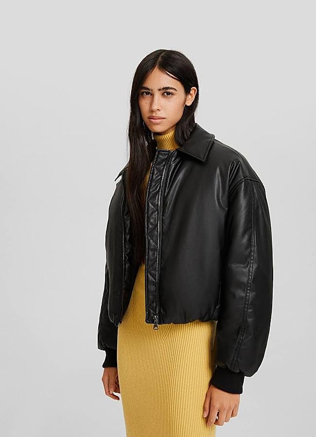 Imagen - Bomber efecto cuero acolchada