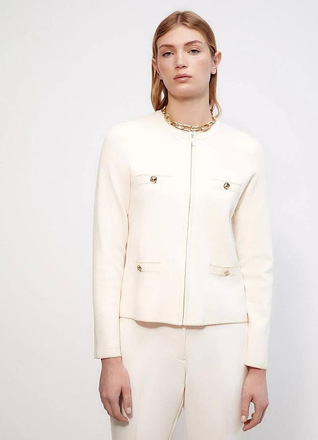 Imagen - Chaqueta de punto lujosa con cremallera