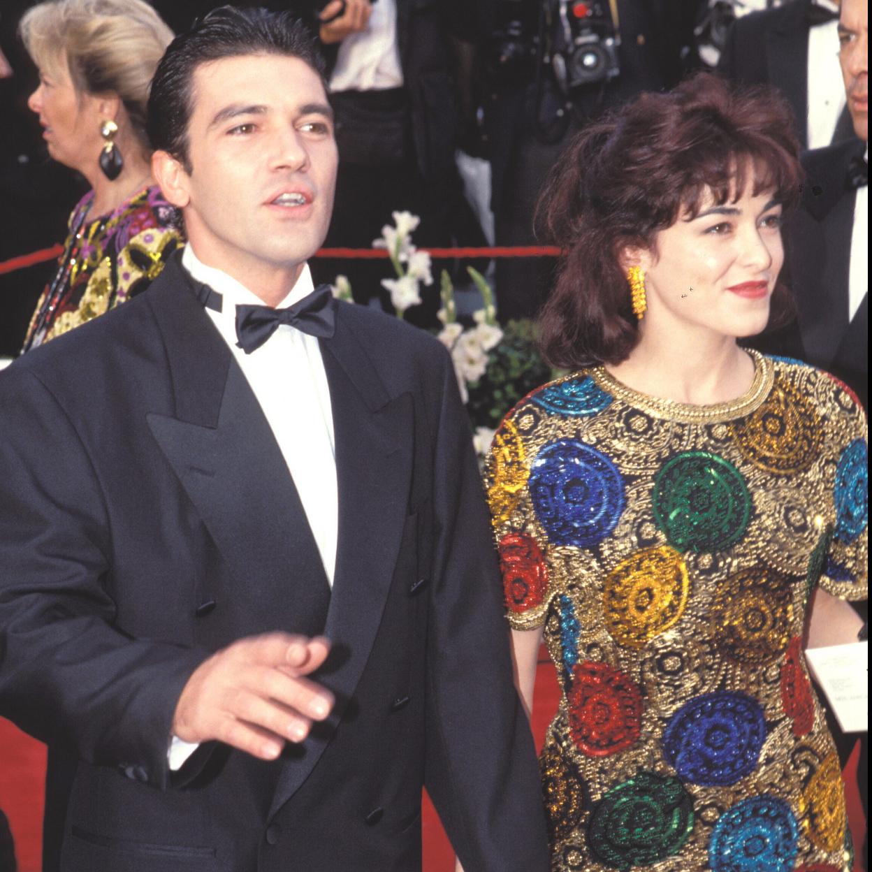 Antonio Banderas y Ana Leza, en la gala de los Premios Oscar en 1992. 
