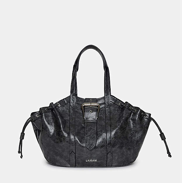 Bolso con hebilla y efecto desgastado de Laagam