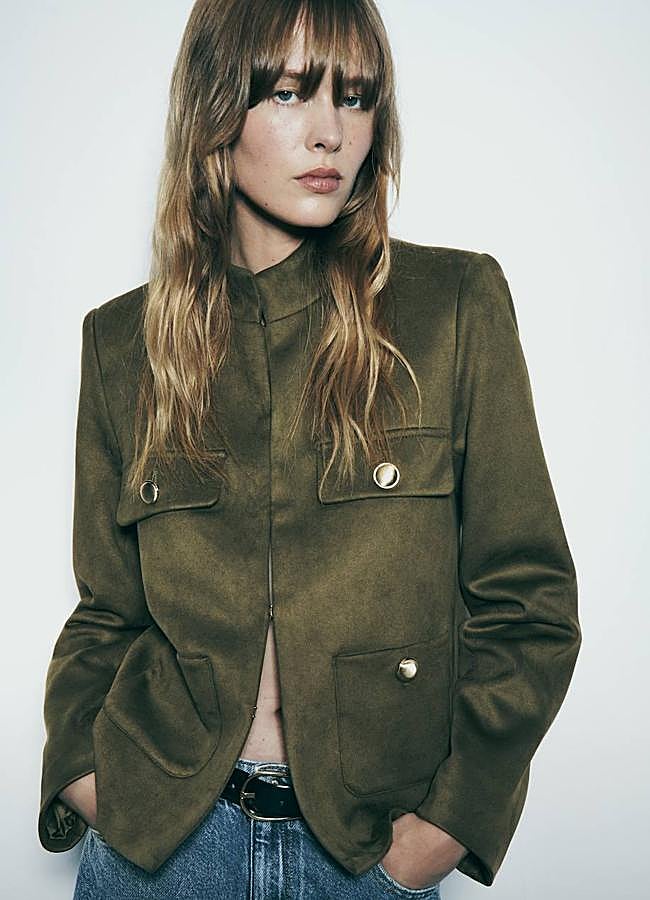 Imagen - Chaqueta de antelina estilo sahariana