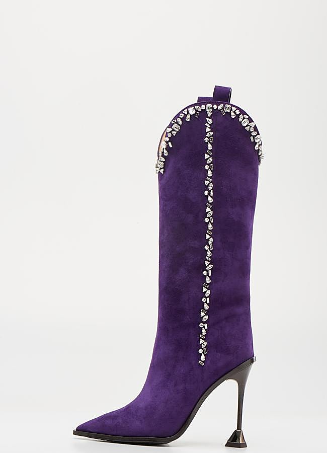 Imagen - Botas de Luis Onofre con tacón y aplicaciones brillantes.