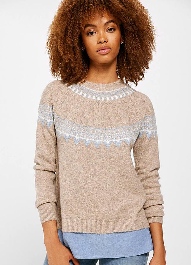 Imagen - Jersey con estampado invernal trenzado