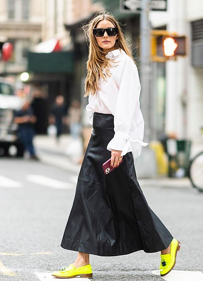 Imagen - Olivia Palermo con falda midi de piel / @OLIVIAPALERMO