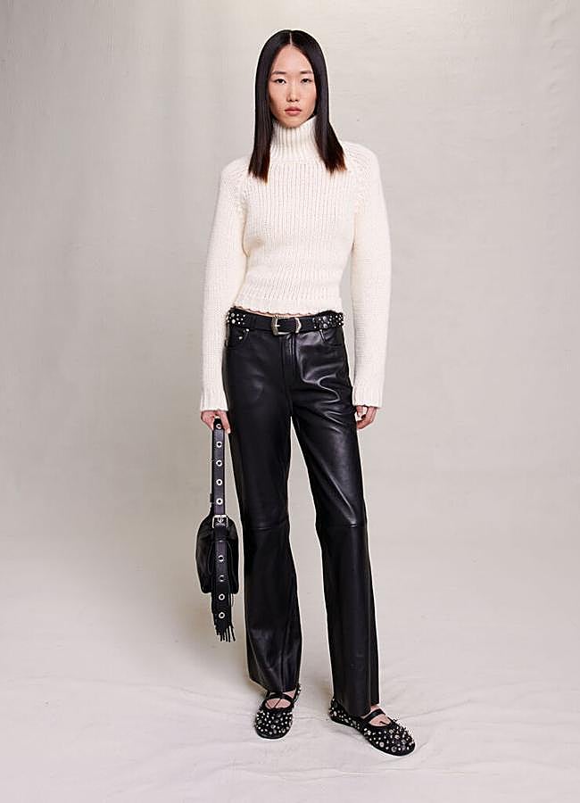 Imagen - Pantalones de cuero de Maje. Foto: Maje.