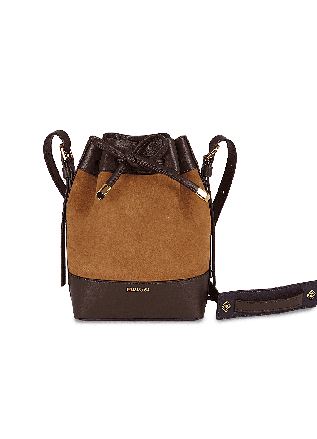 Imagen - Bolso Baby Always en ante brandy y marrón, de Paris 64. 