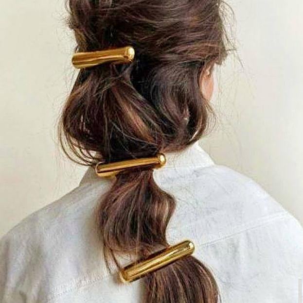 Coleta bubble con horquillas