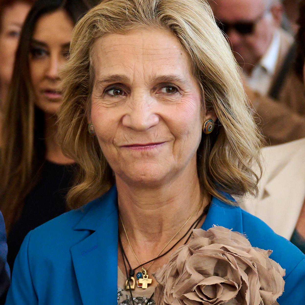 La infanta Elena, en una de sus últimas apariciones públicas antes de cumplir 60 años. 