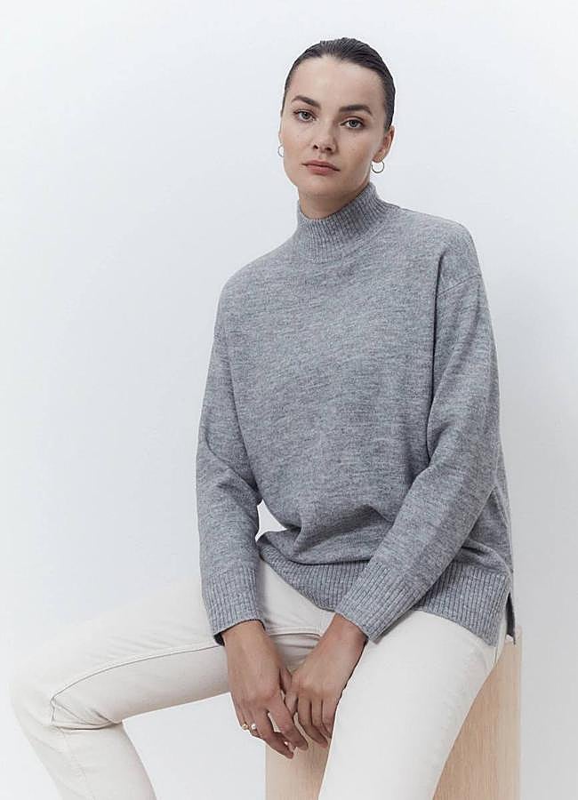 Imagen - Jersey gris con cuello perkins