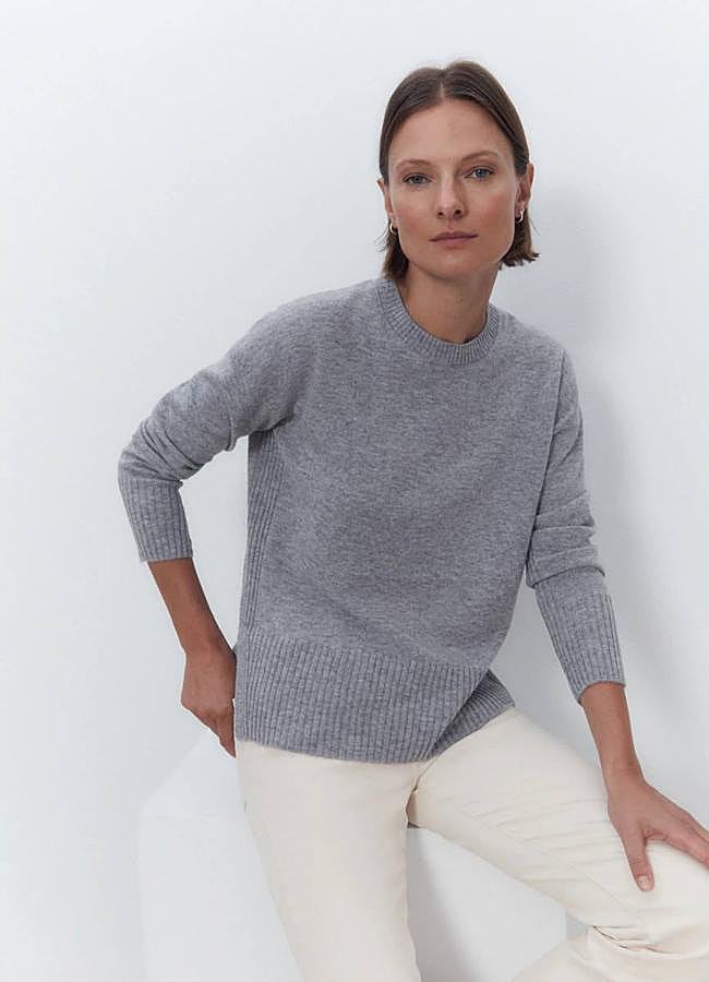 Imagen - Jersey gris con cuello caja