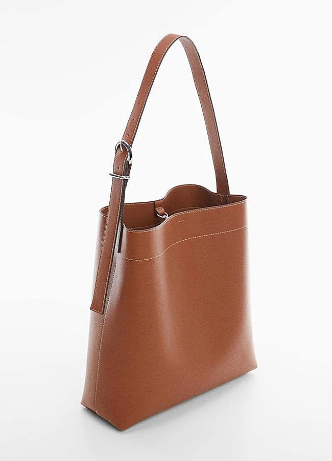 Imagen - Bolso shopper efecto piel con forma cuadrada