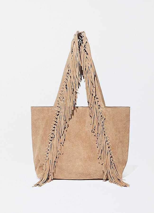 Imagen - Bolso shopper de serraje adornado con flecos