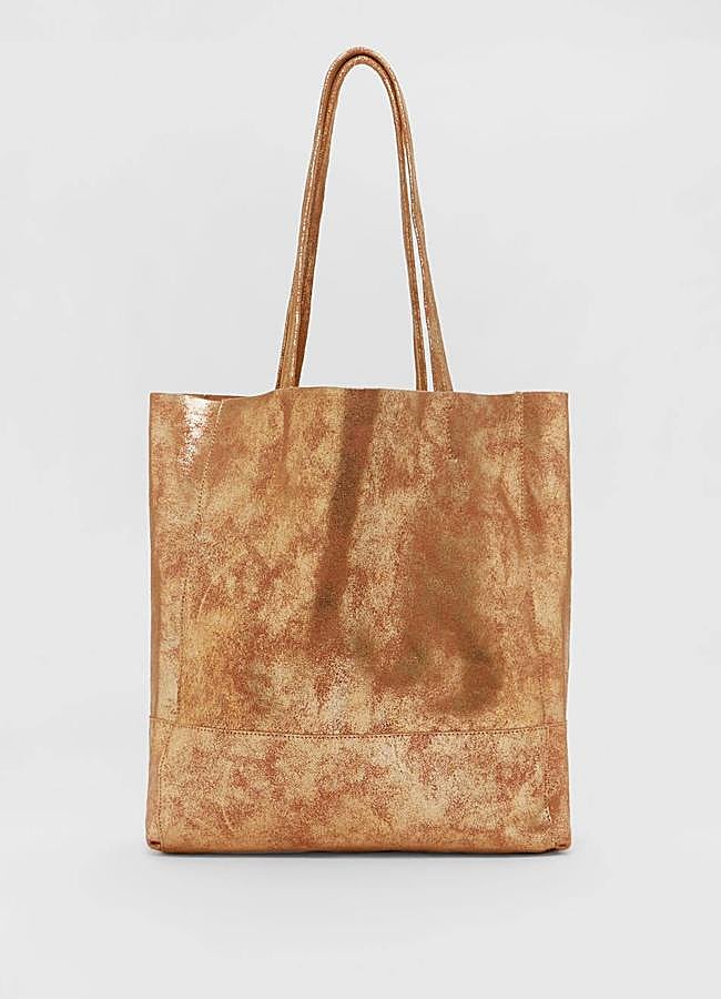 Imagen - Bolso shopper de piel metalizado