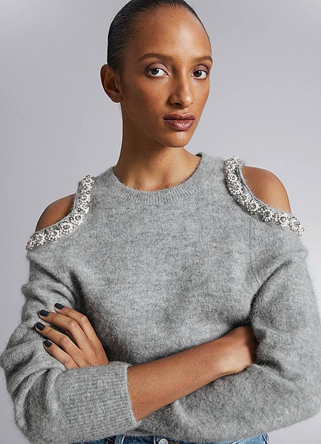 Imagen - Jersey cut out con pedrería