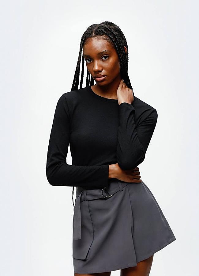 Imagen - Camiseta de manga larga básica en canalé