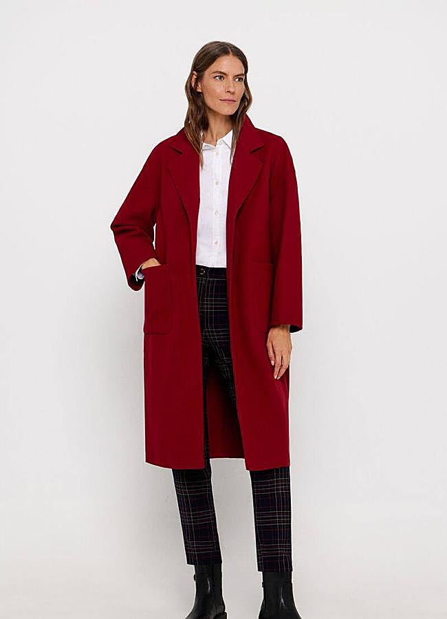 Imagen - Abrigo rojo midi oversize