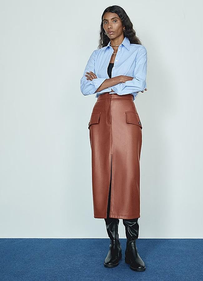 Imagen - Falda marrón de Sfera, 35,99 euros.