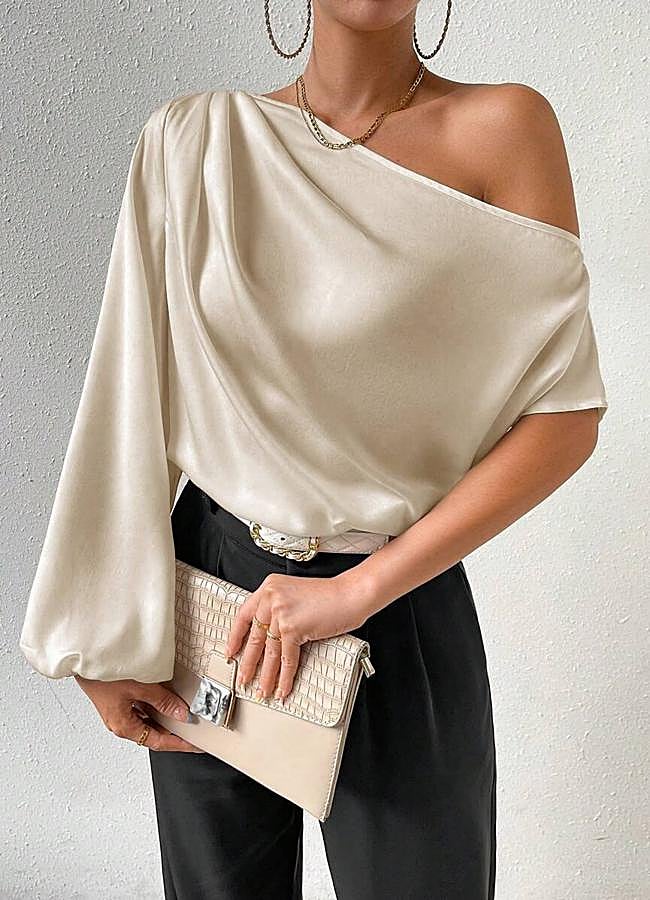 Imagen - Blusa estilo capa asimétrica