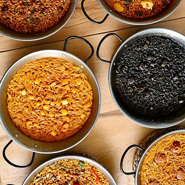 En la carta de Paellitas Tradición encontramos hasta ocho recetas diferentes, además de una nueva cada mes-
