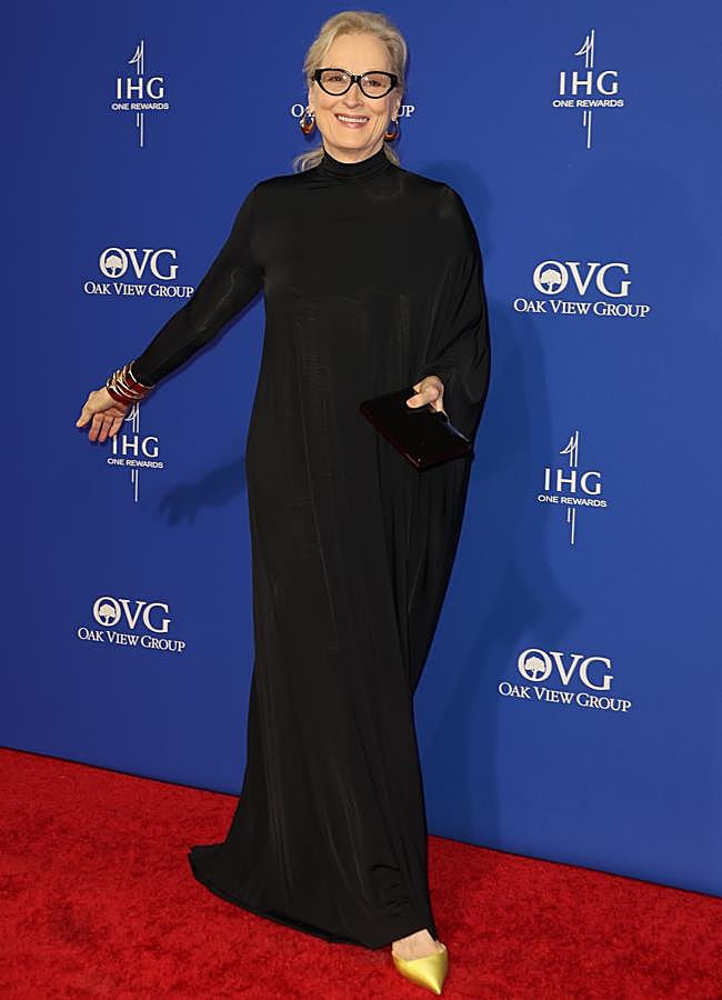 Imagen - El look de Mery Streep con un vestido negro. / GTRES
